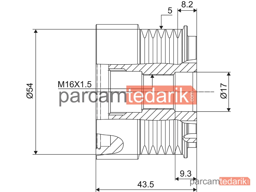 VALEO 588007 | Alternatör Kasnağı — Opel Astra G, Opel Astra G Coupe, Opel Zafira A Mpv